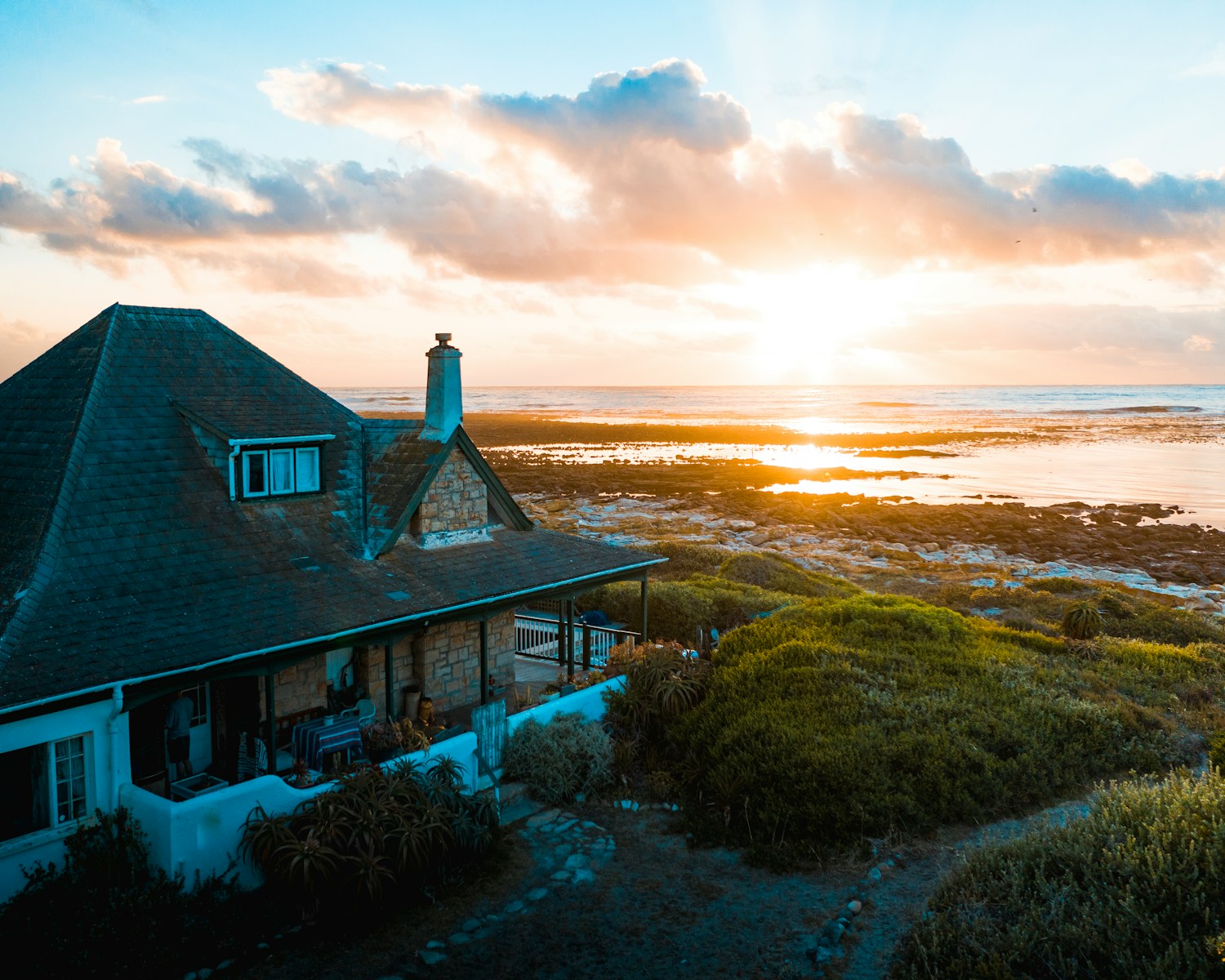 aerial photo of house near calm body of water, home insurance
